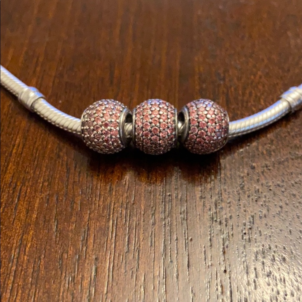 🔥Pandora Pink Pave Charms